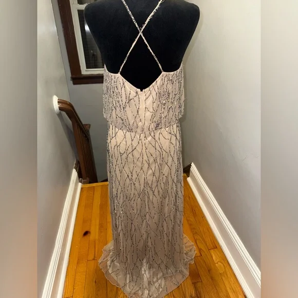 Adriana Papell long beaded dress - Picture 2 of 5